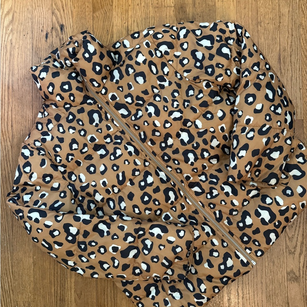 Who What Wear Leopard Print Puffer Jacket